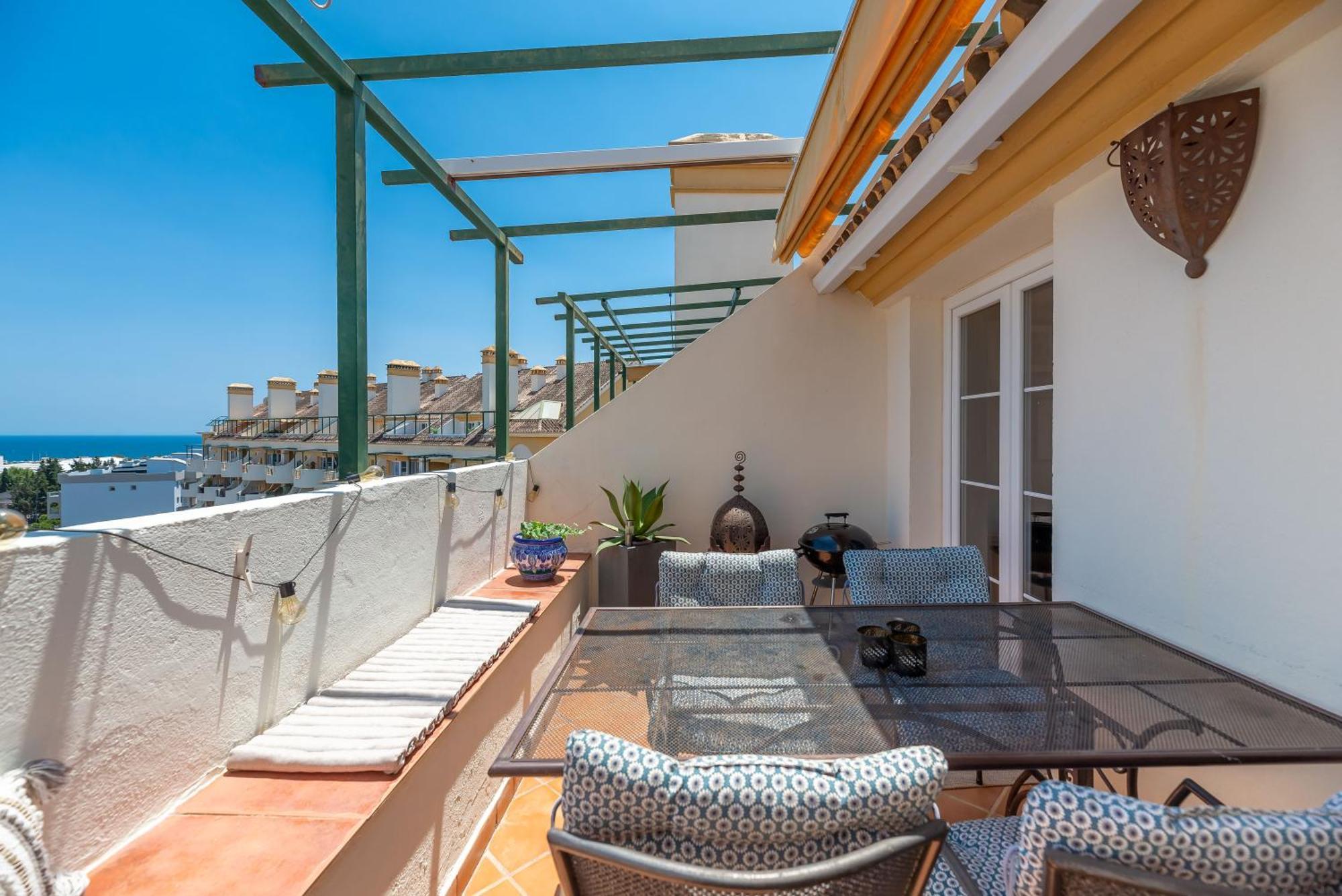 Elegant 2 Bdrm Penthouse With Bbq And Pools Apartment Marbella Luaran gambar