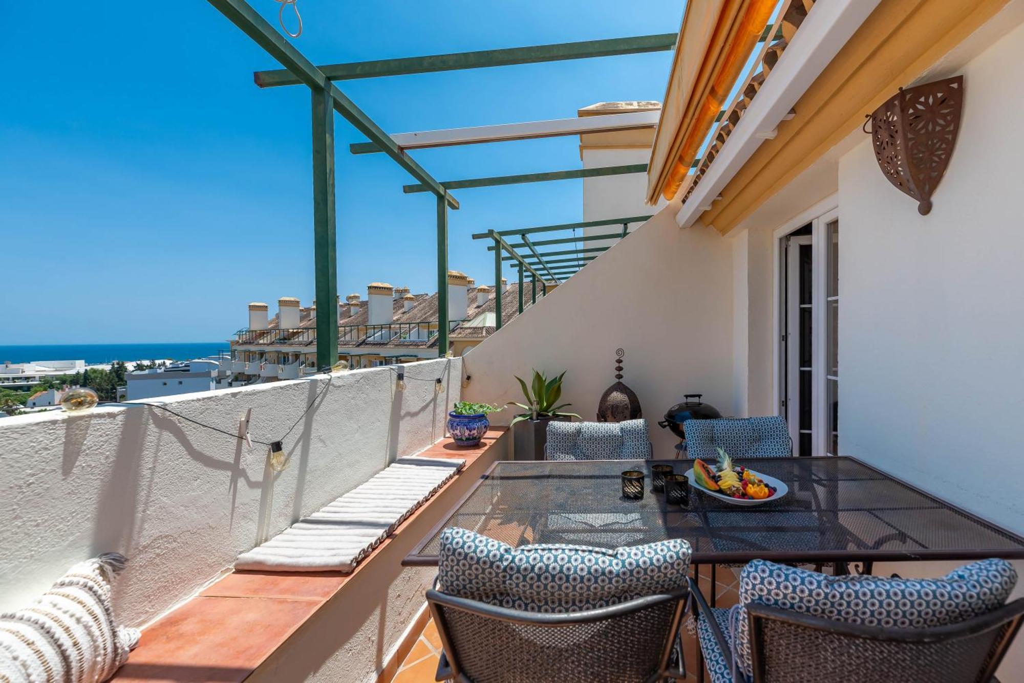 Elegant 2 Bdrm Penthouse With Bbq And Pools Apartment Marbella Luaran gambar