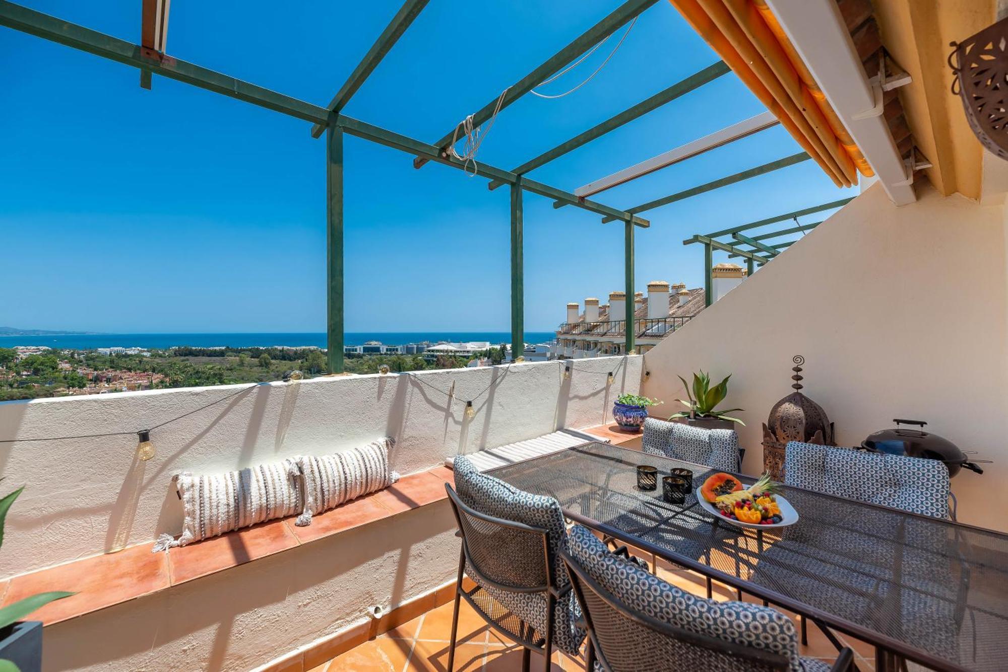 Elegant 2 Bdrm Penthouse With Bbq And Pools Apartment Marbella Luaran gambar